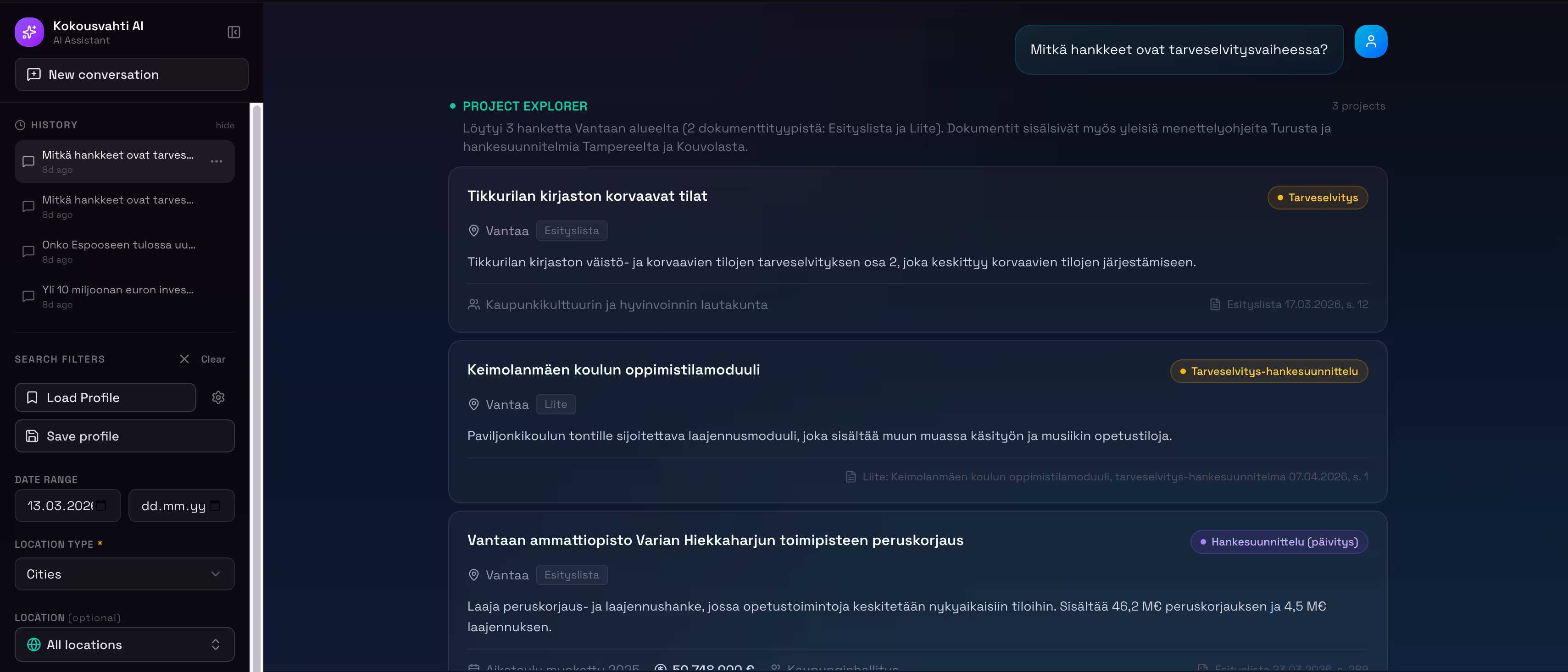 Kokousvahdin AI-chat